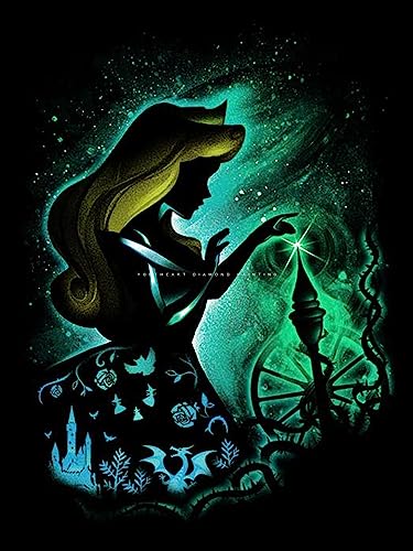 Youtheart Diamond Painting Aurora Diamond Art Sleeping Beauty, 5D Full Drill Cross Stitch Embroidery Kits von Youtheart