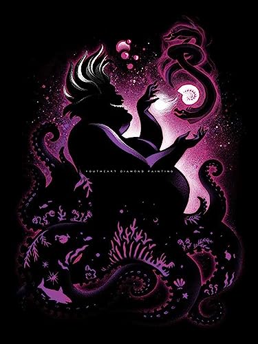 Youtheart Diamond Painting Ursula Diamond Art Villain, 5D Full Drill Cross Stitch Embroidery Kits, DIY Wall Décor von Youtheart