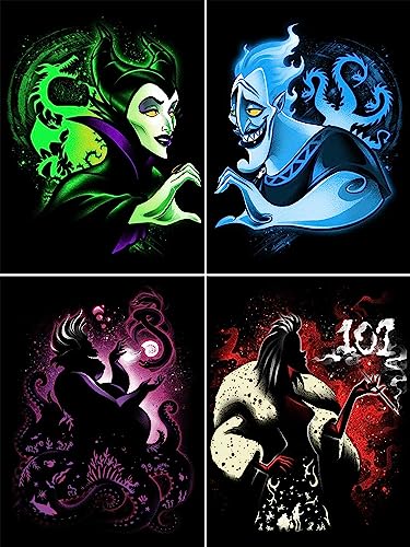 Youtheart Diamond Painting Villains Diamond Art, 5D Full Drill Cross Stitch Embroidery Kits (Big 4 Packs) von Youtheart