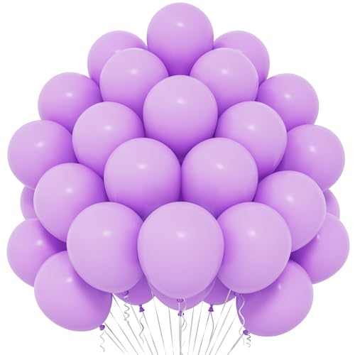 Lila Luftballons, 50 Stück 12 Zoll Macaron Violett Luftballons, Latex Dunkellila Ballons für Frauen Mädchen Kinder für Lila Thema Geburtstagsfeier Vorschlag Hochzeit Babyparty Verlobung Jubiläum von Yoyoin