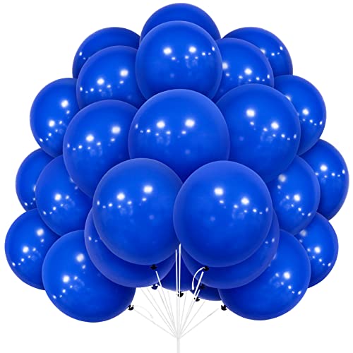 Luftballons Blaue, 30 Stück 12 Zoll Matt Dunkelblau Luftballons Marine Blaue Tiefblaue Ballons mit Ballonband für Jungen Männ Deko Geburtstag Hochzeit Graduierung Karneval Jubiläum Taufen Dekorationen von Yoyoin