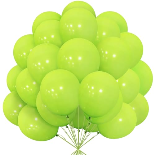 Luftballons Grüne, 30 Stück 12 Zoll Limonegrün Luftballons Matt Limonegrün Ballons mit Ballonband für Mädchen Frauen Jungen Party Deko Geburtstag Hochzeit Brautdusche Taufen Kommunion Jubiläum von Yoyoin