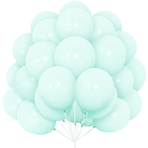 Luftballons Türkis, 30 Stück 12 Zoll Turquoise Teal Pastell Luftballons Blaugrün Macarons Ballons mit Ballonband für Jungen Party Deko Geburtstag Hochzeit Babyparty Graduierung Taufen Verlobung von Yoyoin