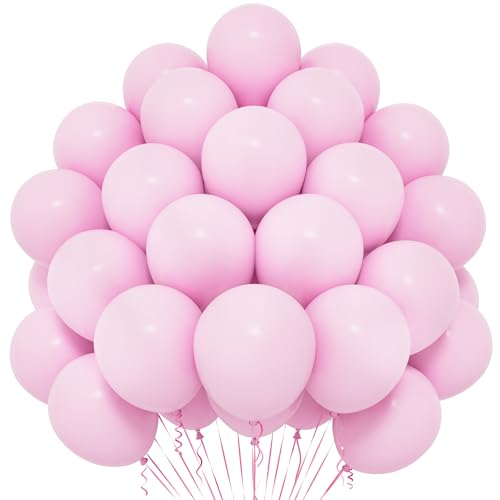 Rosa Luftballons, 50 Stück 12 Zoll Macaron Pink Ballons, Latex Pastell Rosa Luftballon Für Frauen Mädchen Kinder Für Rosa Thema Geburtstagsfeier Abschlussfeier Babyparty Hochzeit Prinzessin Dekoration von Yoyoin