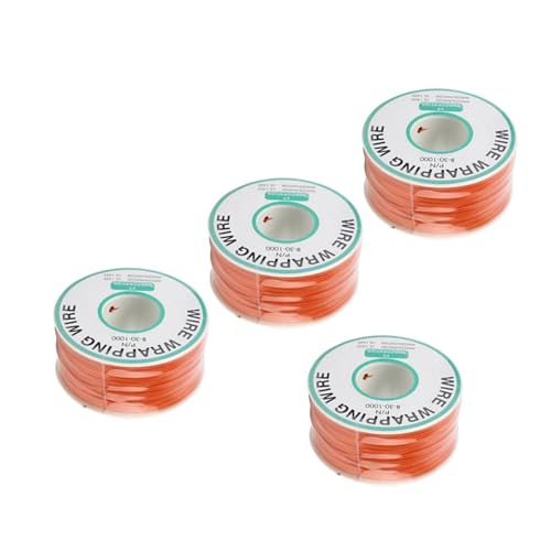 YsXoWiui 4er Set, 250 Meter, 30 AWG, für Elektronikbastler, Orange von YsXoWiui