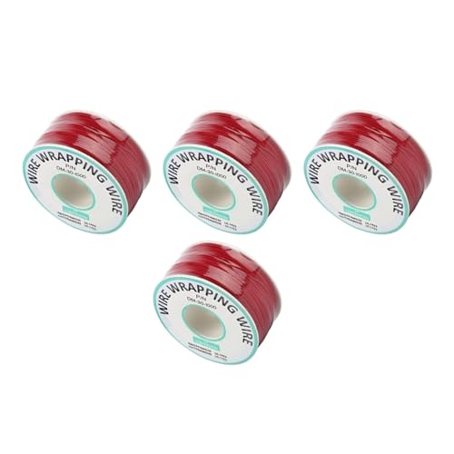 YsXoWiui 4er Set, 250 Meter, 30 AWG, für Elektronikbastler, Rot von YsXoWiui