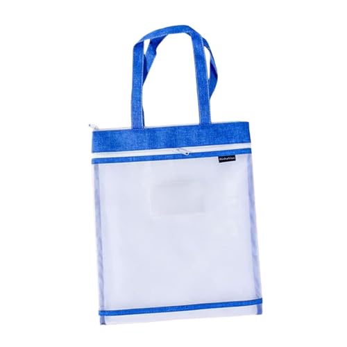 YsXoWiui Student Buch Tasche Handtasche Mesh Dokument Tasche Zipper Tasche für Rechnungen Organisation Klassenzimmer, Blau von YsXoWiui