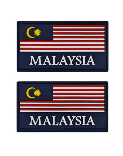 Malaysia Flagge PVC Patch 3D Tactical Moral Emblem Marineblau und Rot (Rot Blau) von Ysmzzmsy