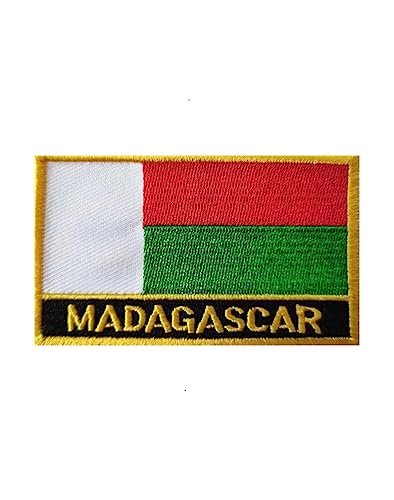 Ysmzzmsy 1 Stück (7,6 x 5,1 cm) Aufnäher mit Madagaskar-Flagge, zum Aufbügeln oder Aufnähen, bestickt, taktischer Militär, National-Madagaskar-Aufnäher (Madagaskar) von Ysmzzmsy