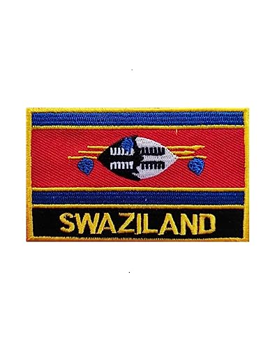 Ysmzzmsy 1 Stück (7,6 x 5,1 cm) Eswatini-Flaggen-Aufnäher zum Aufbügeln oder Aufnähen, bestickt, taktischer Militär-Nationalaufnäher (Eswatini) von Ysmzzmsy