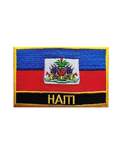 Ysmzzmsy 1 x Aufnäher mit Haiti-Flagge, zum Aufbügeln oder Aufnähen, bestickt, taktisch, Militär, National Haiti Patch (Haiti) von Ysmzzmsy