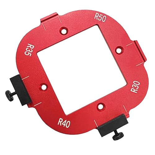 Eckschablone für Oberfräse, Radiusschablone, Filet-Positionierungsform, Holzbearbeitungsfräservorrichtung mit abnehmbarer Klemme für Holzbearbeitung, präzise Eckführung von Ysvnlmjy