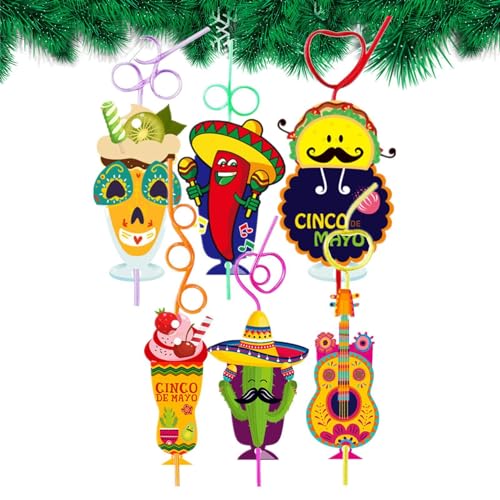 Fiesta-Gummi-Armbänder, mexikanisches Partyzubehör, Maracas-Partygeschenke, Karnevalsmottoparty-Zubehör, mexikanische Geburtstagsparty-Dekorationen, Luau-Fotoautomaten-Requisiten, Cincos De May von Ysvnlmjy