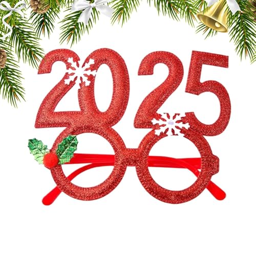 Weihnachtsbrille, 2025 Weihnachtsbrille, Foto-Requisiten, schönes Zubehör für Weihnachtsfeiern, Brillenrahmen, 14 x 10 cm, für Fotoautomaten und festliche Veranstaltungen von Ysvnlmjy