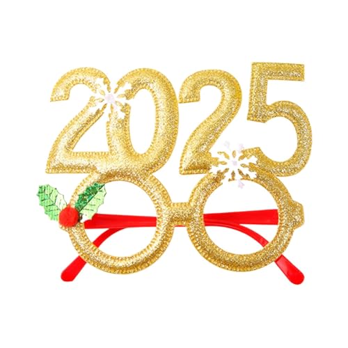 Weihnachtsbrille, 2025 Weihnachtsbrille, Foto-Requisiten, schönes Zubehör für Weihnachtsfeiern, Brillenrahmen, 14 x 10 cm, für Fotoautomaten und festliche Veranstaltungen von Ysvnlmjy