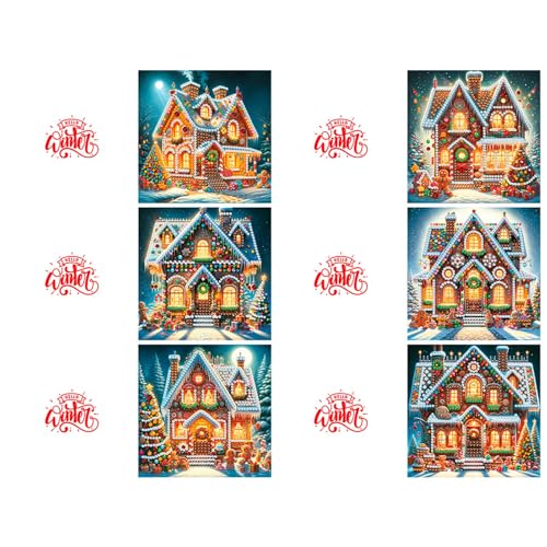 Weihnachtskarten-Set, 5D-Kunstkarten-Set, kreatives Weihnachten, handgefertigte Weihnachtskarten, dekorative 5D-Karten, 33 x 17 x 2,5 cm, für Familie, Kollegen, Freunde, Liebhaber von Ysvnlmjy