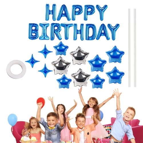 Alles Gute zum Geburtstag-Banner-Ballon, alles Gute zum Geburtstag-Ballon-Buchstaben | Banner mit Buchstabenstern-Luftballons - Aufblasbare Party-Dekoration von Ysvnlmjy