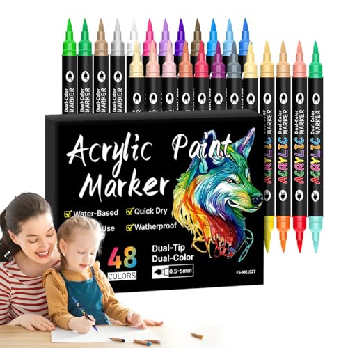 Ysvnlmjy Graffiti-Farbmarker, Doppelkopf-Marker, Kunst-Marker-Stifte, schnell trocknende Marker, buntes Marker-Set, Graffiti-Marker-Set, Kritzelei-Marker, Zeichenmarkierstifte, Farbmarkierstifte von Ysvnlmjy