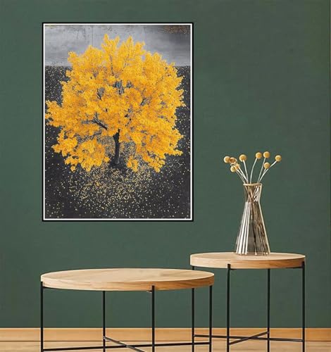 Malen Nach Zahlen Erwachsene Landschaft Malen Nach Zahlen Baum paint by numbers Kinder-AnfäNger, DIY Handgemalt Ölgemälde Knitterfreie Leinwand Pinsels und Acrylfarbe set Geschenkideen 100x150cm l-804 von Yuammgxi