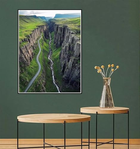 Malen Nach Zahlen Erwachsene Landschaft Malen Nach Zahlen Berg paint by numbers Kinder-AnfäNger, DIY Handgemalt Ölgemälde Knitterfreie Leinwand Pinsels und Acrylfarbe set Geschenkideen 100x150cm l-798 von Yuammgxi