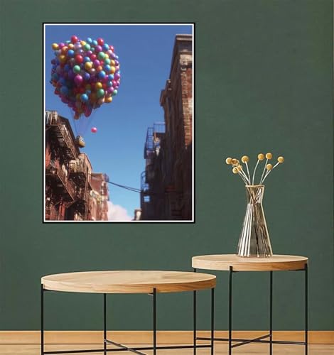 Malen Nach Zahlen ab 7 Jahre Mädchen, Malen Nach Zahlen Erwachsene Landschaft Paint by Numbers Kinder Teenager DIY Bastelset Erwachsene Leinwand Kit, Home Dekor Frauen Geschenke 100x150cm Ballon l-791 von Yuammgxi