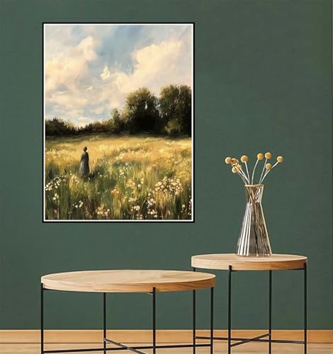 Malen Nach Zahlen ab 7 Jahre Mädchen, Malen Nach Zahlen Erwachsene Landschaft Paint by Numbers Kinder Teenager DIY Bastelset Erwachsene Leinwand Kit, Home Dekor Frauen Geschenke 100x150cm Baum l-807 von Yuammgxi