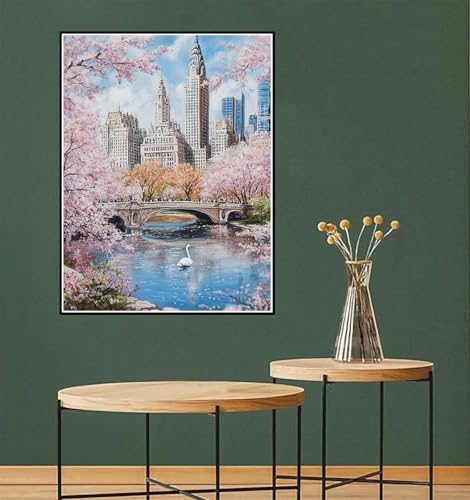 Malen Nach Zahlen ab 7 Jahre Mädchen, Malen Nach Zahlen Erwachsene Landschaft Paint by Numbers Kinder Teenager DIY Bastelset Erwachsene Leinwand Kit, Home Dekor Frauen Geschenke 100x150cm Baum l-809 von Yuammgxi