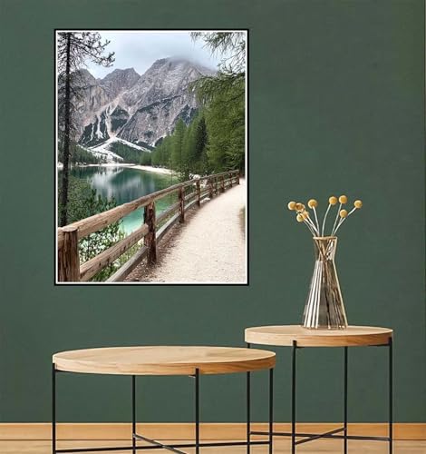 Malen Nach Zahlen ab 7 Jahre Mädchen, Malen Nach Zahlen Erwachsene Landschaft Paint by Numbers Kinder Teenager DIY Bastelset Erwachsene Leinwand Kit, Home Dekor Frauen Geschenke 100x150cm Berg l-799 von Yuammgxi