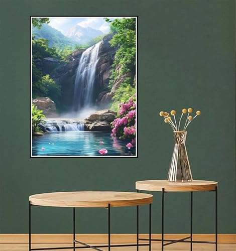 Malen Nach Zahlen ab 7 Jahre Mädchen, Malen Nach Zahlen Erwachsene Landschaft Paint by Numbers Kinder Teenager DIY Bastelset Erwachsene Leinwand Kit, Home Dekor Frauen Geschenke 100x150cm Fallen l-789 von Yuammgxi