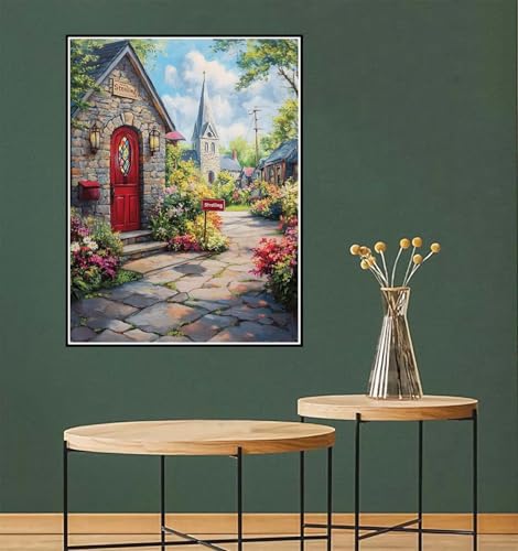 Malen Nach Zahlen ab 7 Jahre Mädchen, Malen Nach Zahlen Erwachsene Landschaft Paint by Numbers Kinder Teenager DIY Bastelset Erwachsene Leinwand Kit, Home Dekor Frauen Geschenke 80x100cm Blume l-776 von Yuammgxi