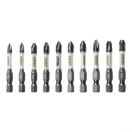 Schraubendreher-Bit-Set, magnetisch, 6,35 mm, Sechskant, Torx und Kombination mit Bithalter, für pneumatische Schraubendreher, elektrische Schraubendreher, Bohrer (Kreuz) von Yuanpgky