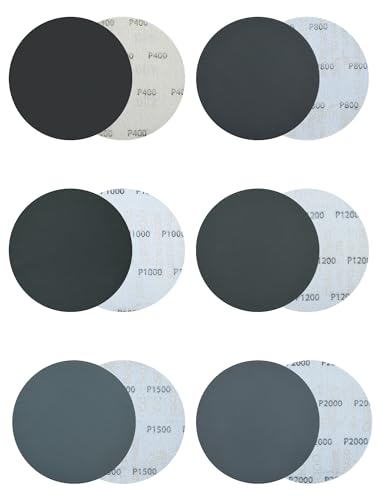 125mm Schleifscheiben (Körnung 400 800 1000 1200 1500 2000), 60 Stück 125mm Nass und Trocken Schleifpapier 125mm Klett Schleifblätter für Auto Metall Holz Exzenterschleifer von Yubpaiy