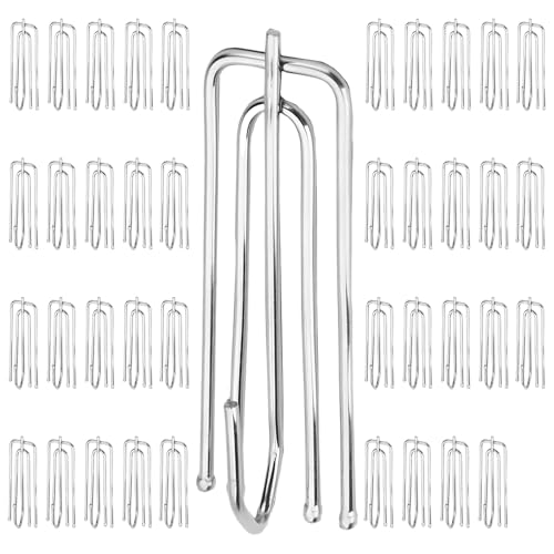 Edelstahl Gardinenhaken, 40 Stück Vorhänge Haken Klammer, Heavy Duty Curtain Pleater Hooks, Klemmhaken Gardinenhaken, Metall Duschvorhanghaken, Vorhang Clips Haken, für Gardinen, Indoor von Yudobliss