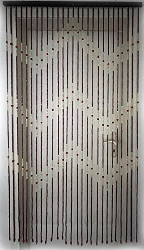 Yudu Türvorhang Vorhang mit Holzperlen Handarbeit 90x180cm Nr:46 von Yudu