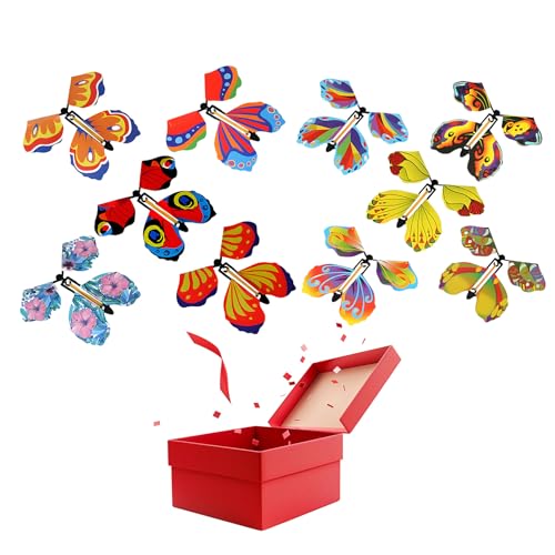 10-Stück Fliegende Schmetterlinge,Magische Flying Butterfly,Magic Fliegender Schmetterling,Flying Wish Paper Schmetterlings,Surprise Schmetterlinge Geschenk,Überraschung Schmetterlingen Mitgebsel von YueJieSelected