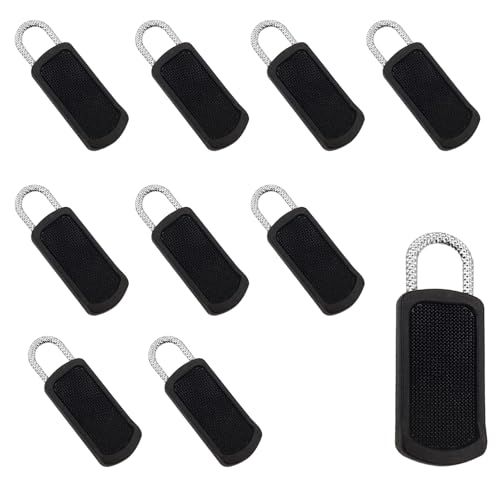 10-Stück Set Reisverschluss-Zipper,Beidseitig Reißverschluss Zipper Ersatz,Ersatz Zipper für Reißverschlüsse,Pull Reparatur Ersatzteile Universal,Abnehmbares Anziehhilfe,für Fix Jacken Zelt Bettwäsche von YueJieSelected