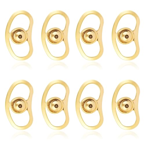 8 Stück Ohrstecker Verschluss,Ohrring Verschluss Ohrstecker,Ohrring Stecker Verschluss,Ohrringe Verschlüsse,Ohrringverschlüsse Halter,Sport Flachem Earrings,Große Ohrring-Verschlüsse Verriegelung von YueJieSelected