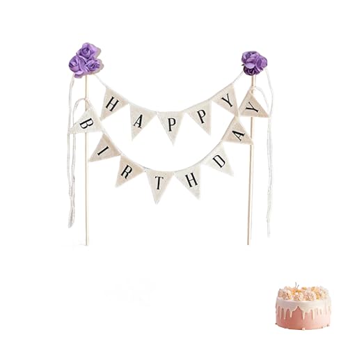 Happy Birthday Cake Topper,Happy Birthday TortenDeko Geburtstag,Cake Topper Geburtstag,Kuchen Deko GeburtstagsDeko Wimpelkette,Mädchen Torten Dekoration,Junge Girlande KuchenDeko,Geburtstagskuchen von YueJieSelected