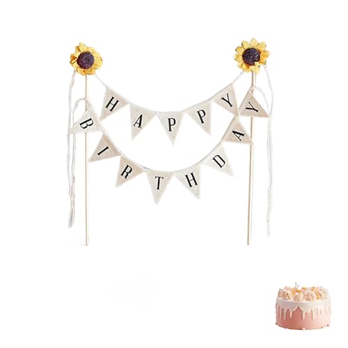 Happy Birthday Cake Topper,Happy Birthday TortenDeko Geburtstag,Cake Topper Geburtstag,Kuchen Deko GeburtstagsDeko Wimpelkette,Mädchen Torten Dekoration,Junge Girlande KuchenDeko,Geburtstagskuchen von YueJieSelected