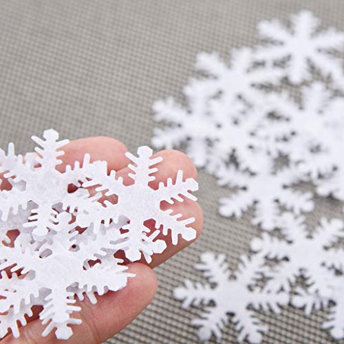 Stern Schneeflocke Konfetti Glitter Streusel Golden Stern Weihnachten Schneeflocken Metallisch Folie Sterne Pailletten für Weihnachtsschmuck, Hochzeit, Weihnachts Dekorationen (2-White, One Size) von YueYue