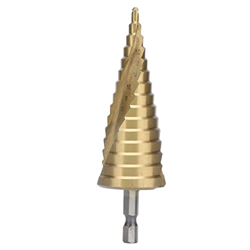 Schritt Drill Bit schnell ändern HSS Ti beschichtete Spiralgernee Hex Shank Tool 15 Stufen 4-32 mm für Materialschneiden von Yuecoom