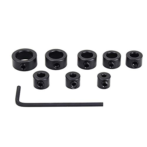 Tiefenstopp-Bohrer, Bohrer-Tiefenstopp-Kragenring-Positionierer Abstandsring-Positionierer-Locator (3-16 mm) 9pcs/set von Yuecoom