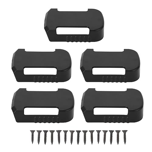 Yuecoom 5 Sets Wandmontage-Akku-Speicher-Dock-Halter, Akku-Halterung, Passend Für Worx 20 V Akku WU172 WU279 WU388 WE270 WE389-Schwarz von Yuecoom