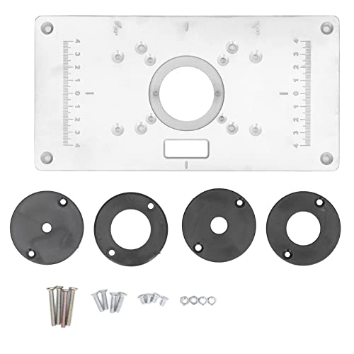 Yuecoom Schneidemaschine Flip Board, Aluminiumlegierung Universal Trimmen Flip Board, multifunktionale einfache Installation Router Tisch Einsatzplatte für Holz,Frästisch Einlegeplatte von Yuecoom