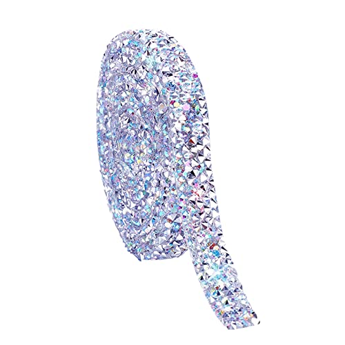 Yuemei DIY Strasssteine Selbstklebendes Kristall Strassband, Harz Diamant Band Glitter Strass Dekorative Aufkleber Bänder Geschenkband 91cm für Handys Fotorahmen Hochzeits Dekorationen (D, 1cm Wide) von Yuemei