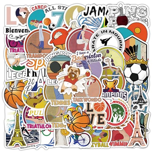 Yueser 100 Sticker Fotoalbum Olympische Spiele Paris 2024, Koffer Aufkleber Kinder Vintage Scrapbooking Sticker Cute Sticker Aesthetic Sticker Set Sticker Wasserfest Bookish Sticker Laptop Sticker von Yueser