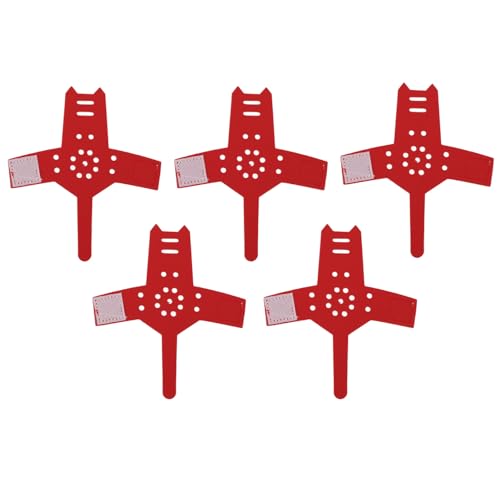 5pcs PU Leder Camping String Outdoor -Lampenschirme für Taschenlampen - Sichtbarkeit und Sicherheit für Picknicks und Zelte steigern (Red) von Yuezhongoo