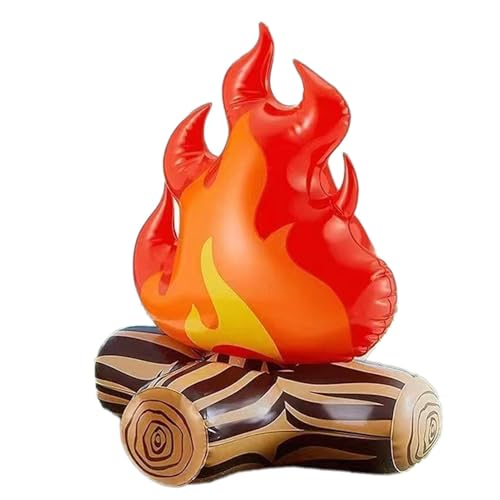 4 Stück Kunstfeuer, 3D Fake Flame Papp Dekorative, Künstliche Flamme Camping Dekoration, Dekorative Pappe Lagerfeuer Herzstück, Auslaufsicherer Lagerfeuer-Ballon Für Rasen, Spielplatz, Camping von Yugugomo