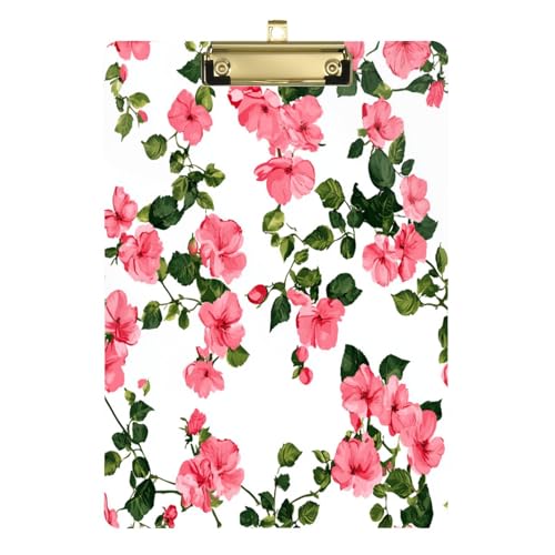 Bulk Klemmbretter Dominikanische Republik Bayahibe Rose Sommer Blumen A4 Papier Blatt Klemmbrett Padfolio Frauen für Volleyball Baseball Trainer 30,5 x 22,9 cm mit Metallclip von Yuiboo