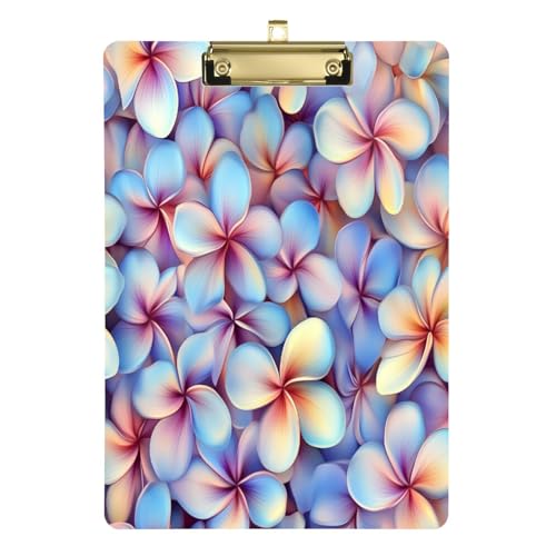 Klemmbrett Fiji Tagimaucia Beauty Summer Flowers Standard A4 Letter Size Flat Clipboard for Women Basketball Coaches 12 x 9 with Metal Clip von Yuiboo